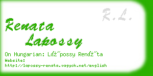 renata lapossy business card